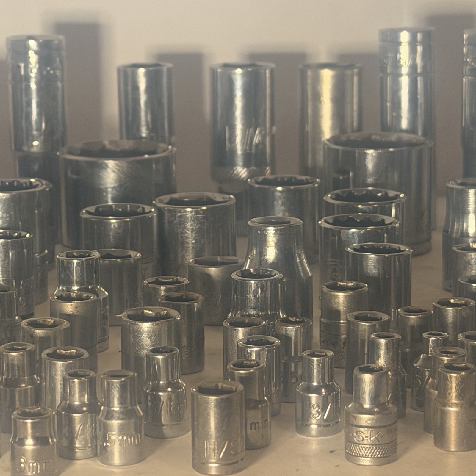 Almost 9lbs lot of Sockets Huge Bundle Bulk Tool Sockets! Mixed Brands 100+ Pc