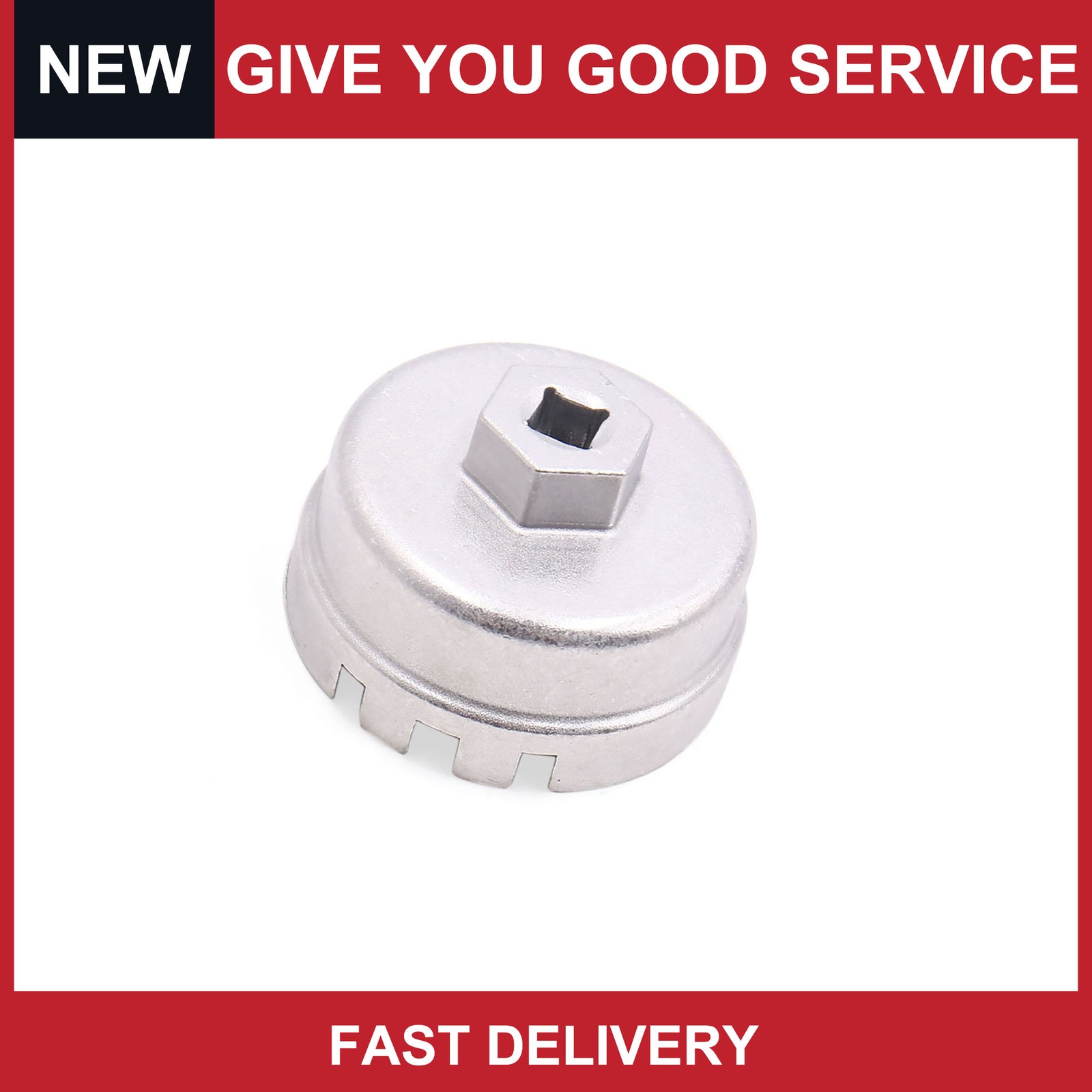 10mm Square Socket 14 Flute 71mm Inside Dia Cap-Type Oil Filter Wrench