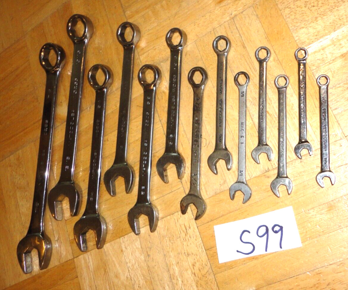MATCO TOOLS 13 PIECE SAE. SHORT COMBINATION 6 POINT WRENCH SET 1/4 TO 7 /8