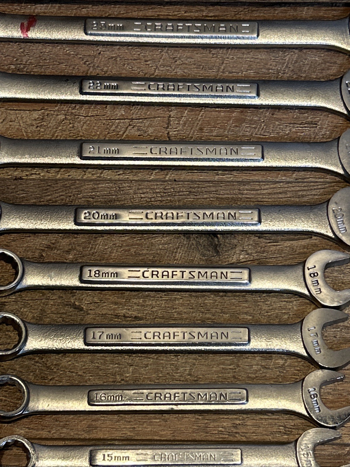 Craftsman USA VA/VV 14-pc Metric 12 Point Combination Wrench Set 7-23 mm-No 19mm