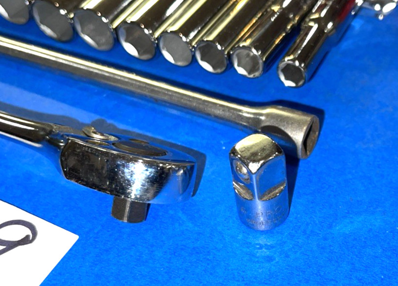 PROTO TOOLS 12 PIECE 1/4 DRIVE METRIC GENERAL SERVICE DEEP SOCKET SET