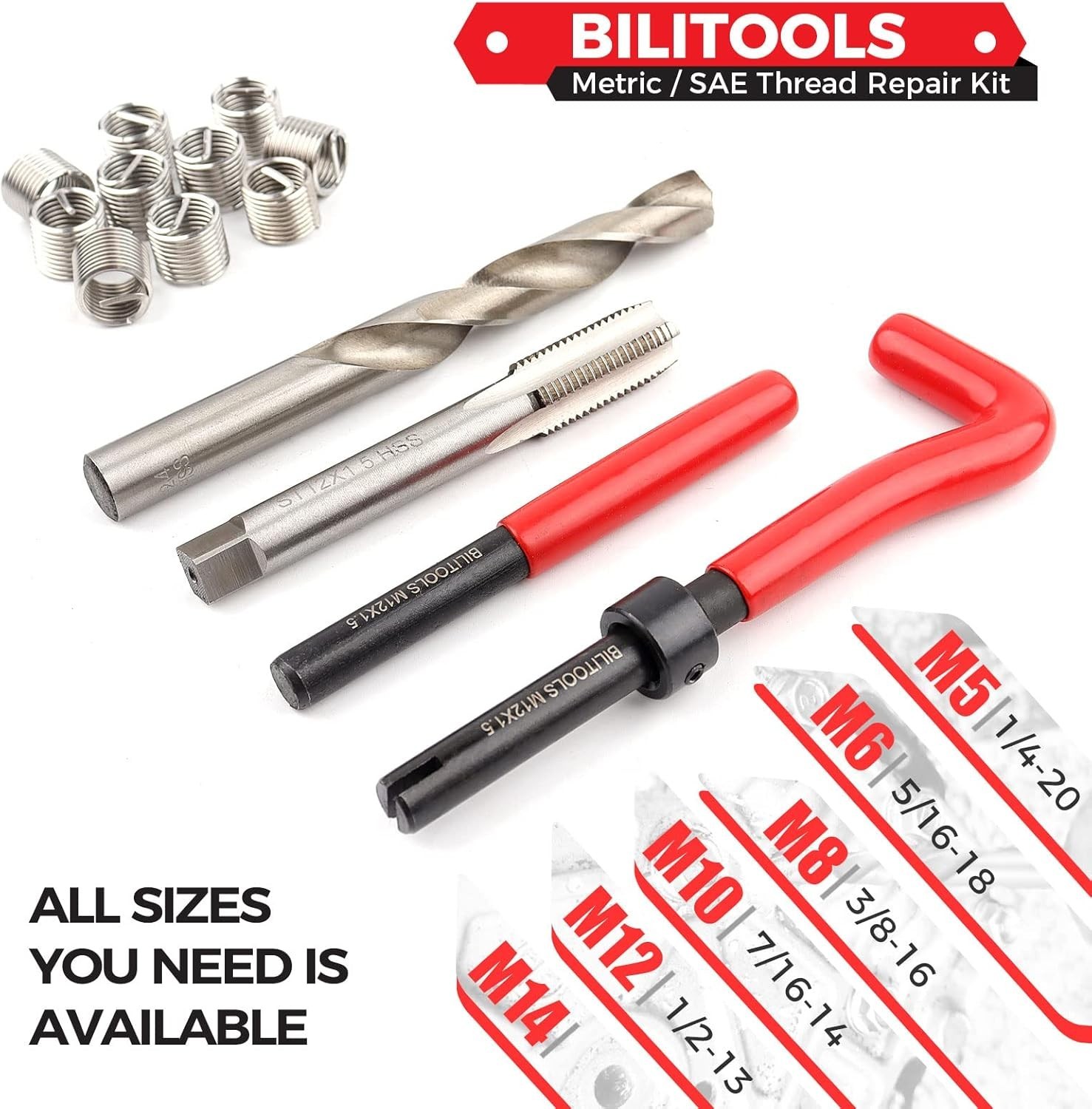 Ultimate M12x1.25 Thread Repair Kit – Effortless Metal Repair & Restoration