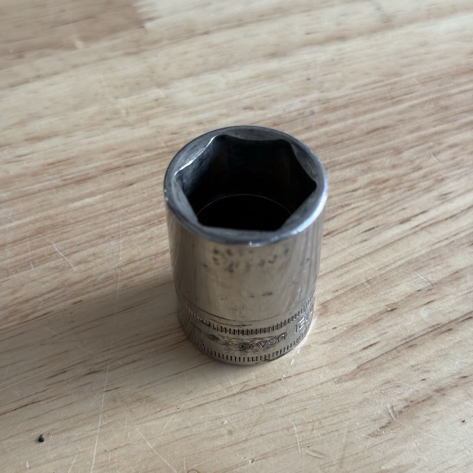 Snap-On Tools USA NEW 3/8″ Drive 21mm Metric 6pt Shallow Chrome Socket TWM21