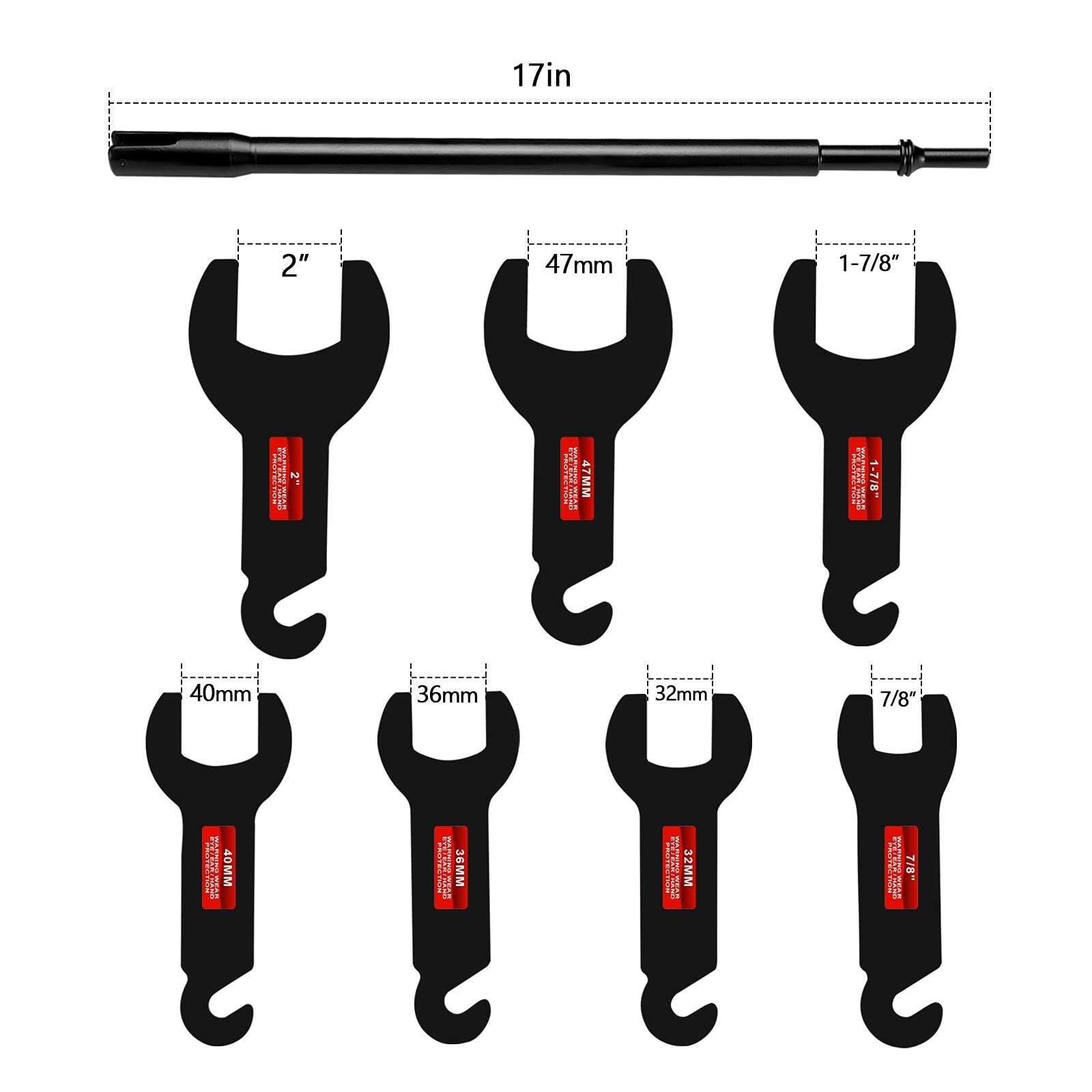 BETOOLL 8PCS Pneumatic Fan Clutch Wrench, 43300 Fan Clutch Removal Tool Kit, …
