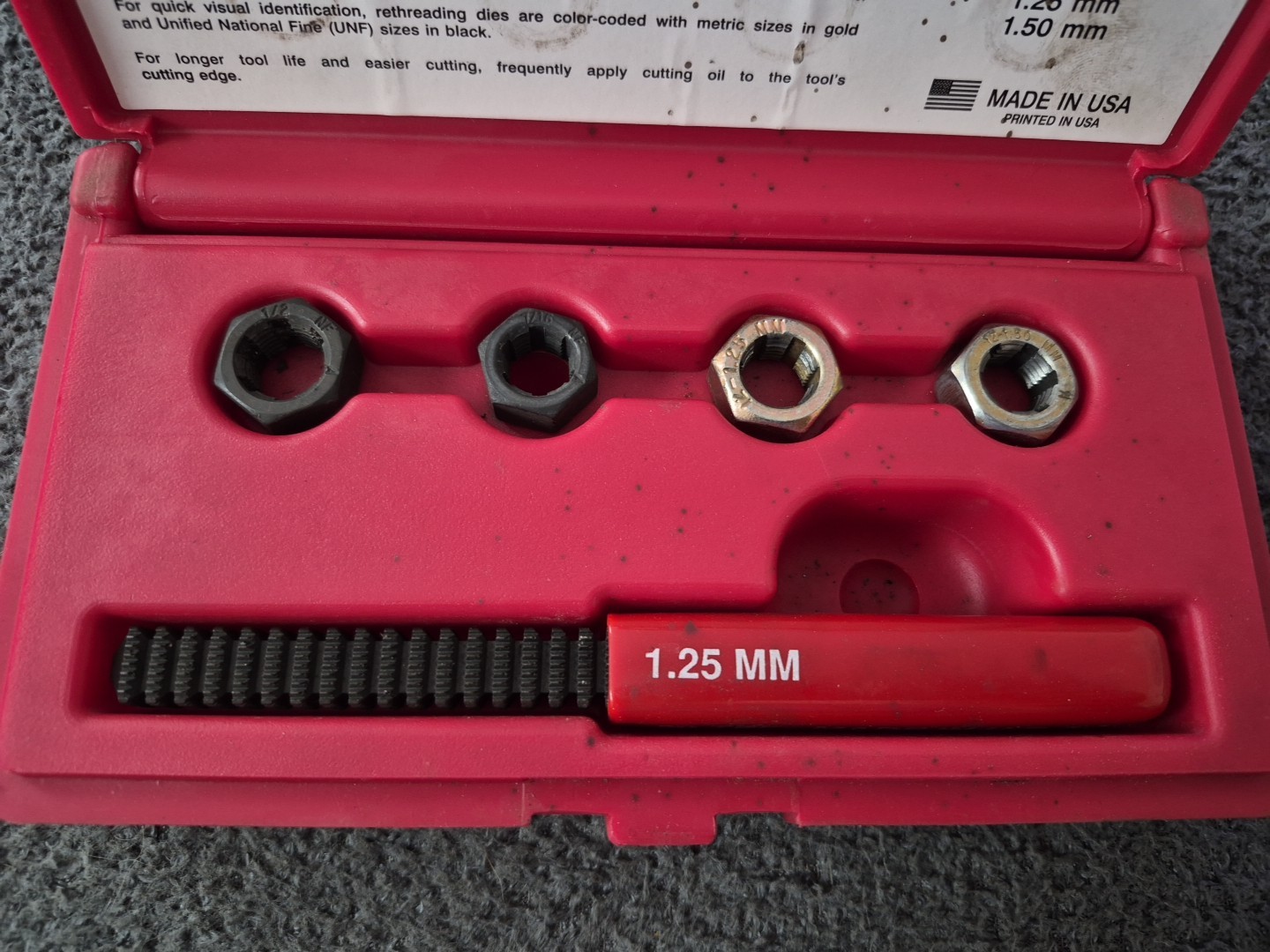 Matco Tools 5 pc Wheel Stud Rethread Kit SRS25