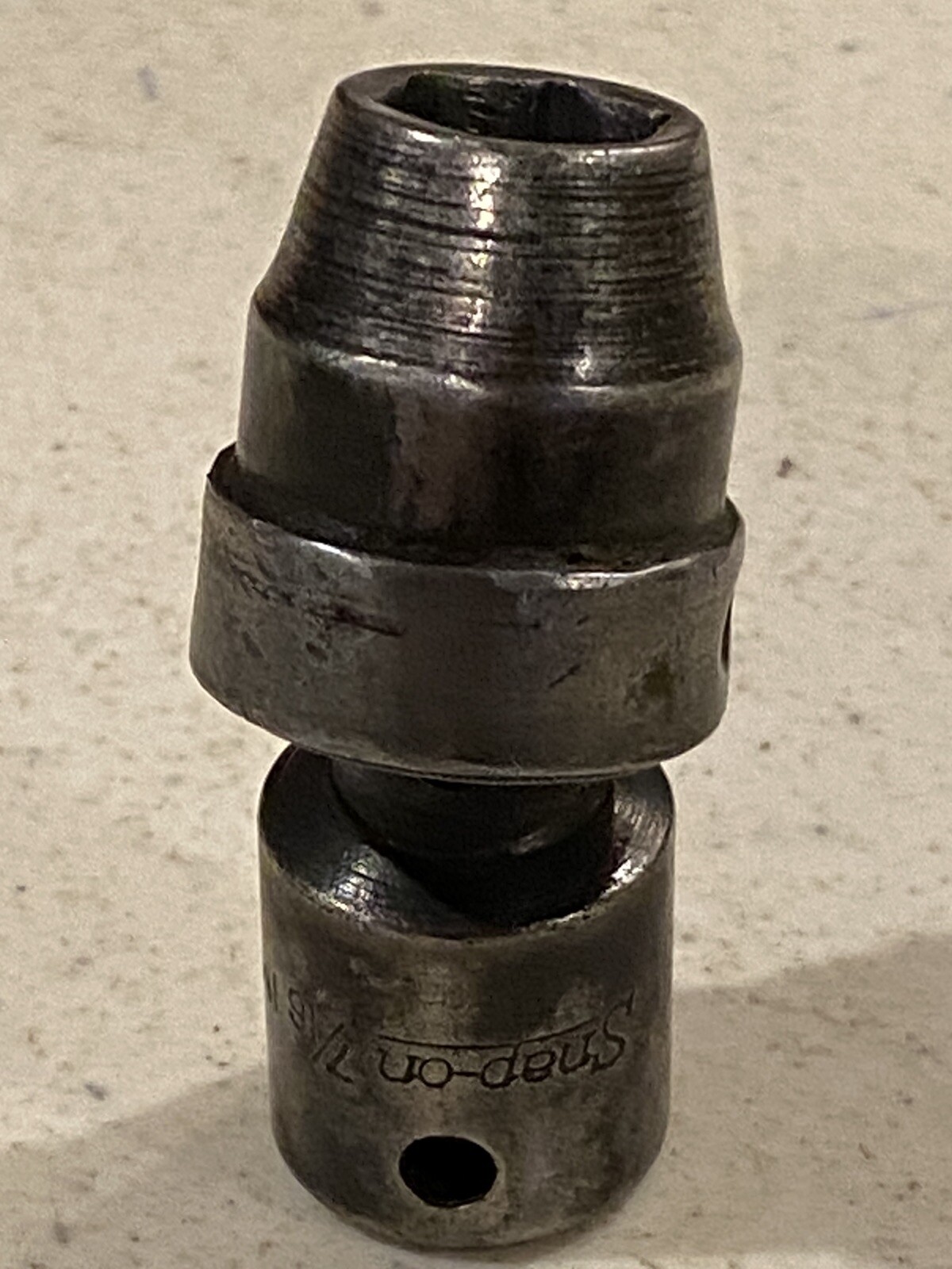 Snap-On 3/8” Drive Shallow Standard 7/16” 6 Point Swivel Impact Socket IMBF14D