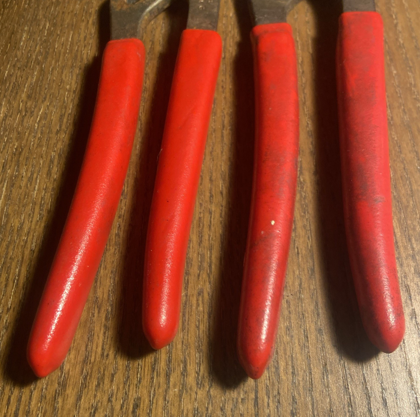 2 Pair of Snap On 91ACP Red 9″ Adjustable Joint Channel Pliers Free Shipping