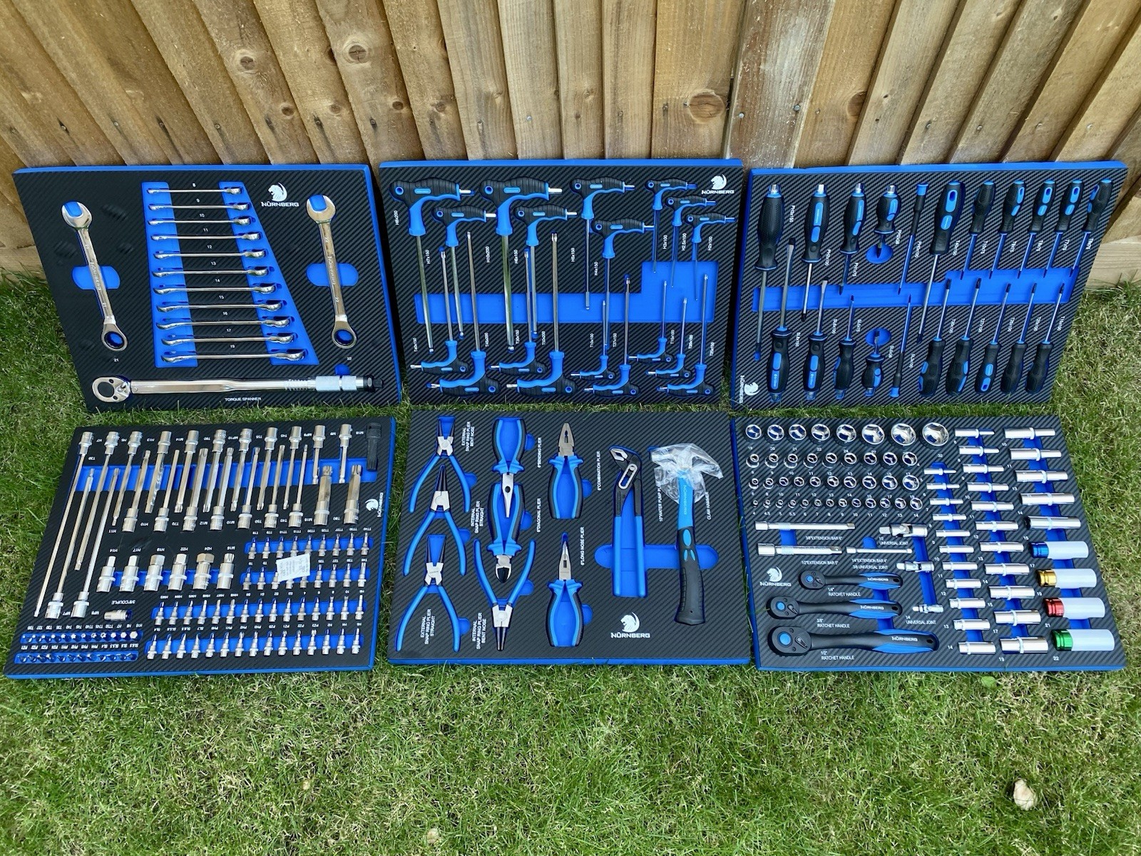 TOOLS SET IN FOAM TRAY (6 TRAYS) Set of Tools for Tool Chests Inserts