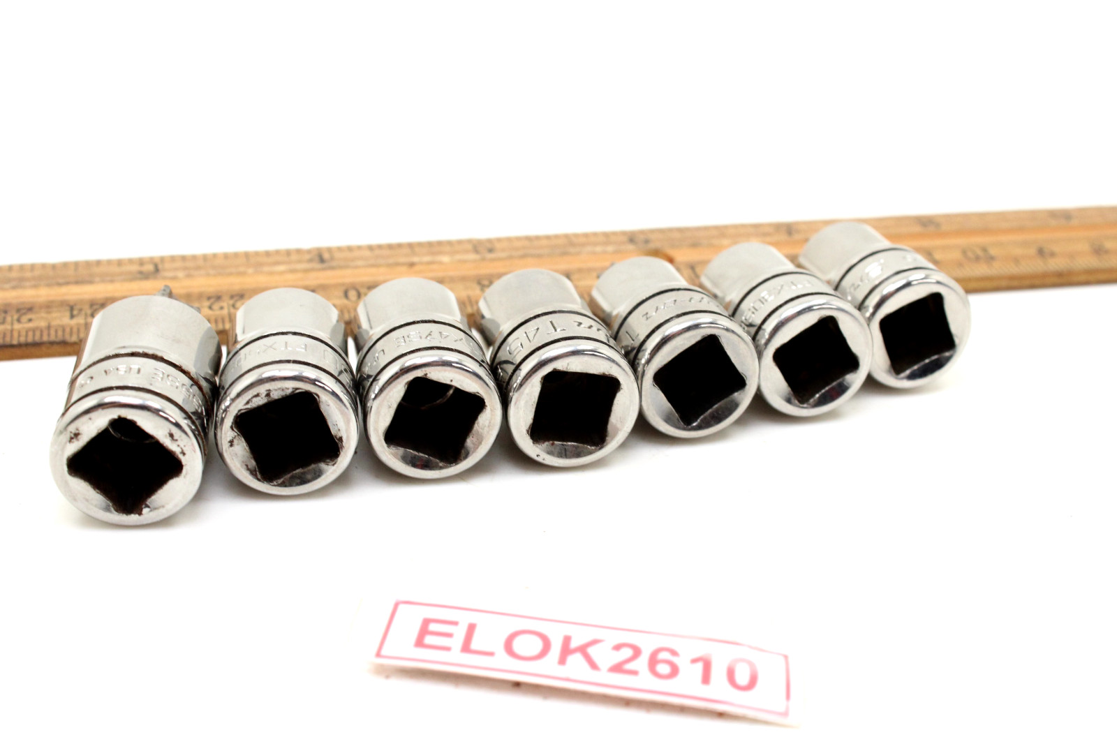 Snap-On FTX55SE-FTX27SE T55-T27 3/8″ Drive Torx 6 Piece Chrome Socket Set USA
