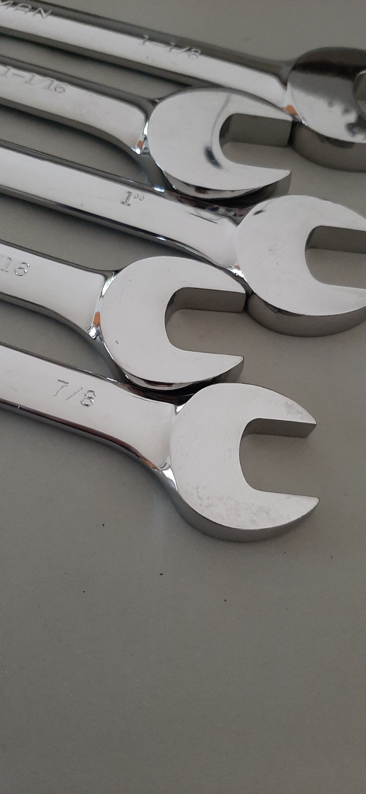 CRAFTSMAN COMBINATION LONG PATTERN POLISHED 12PT SAE WRENCH SET 7/8 to 1-1/8