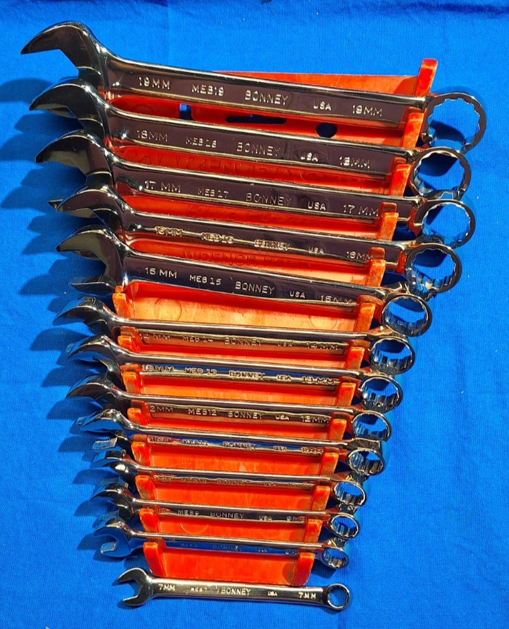 Bonney -80759 13 piece short Metric Combination wrench set full polish 7mm-19mm