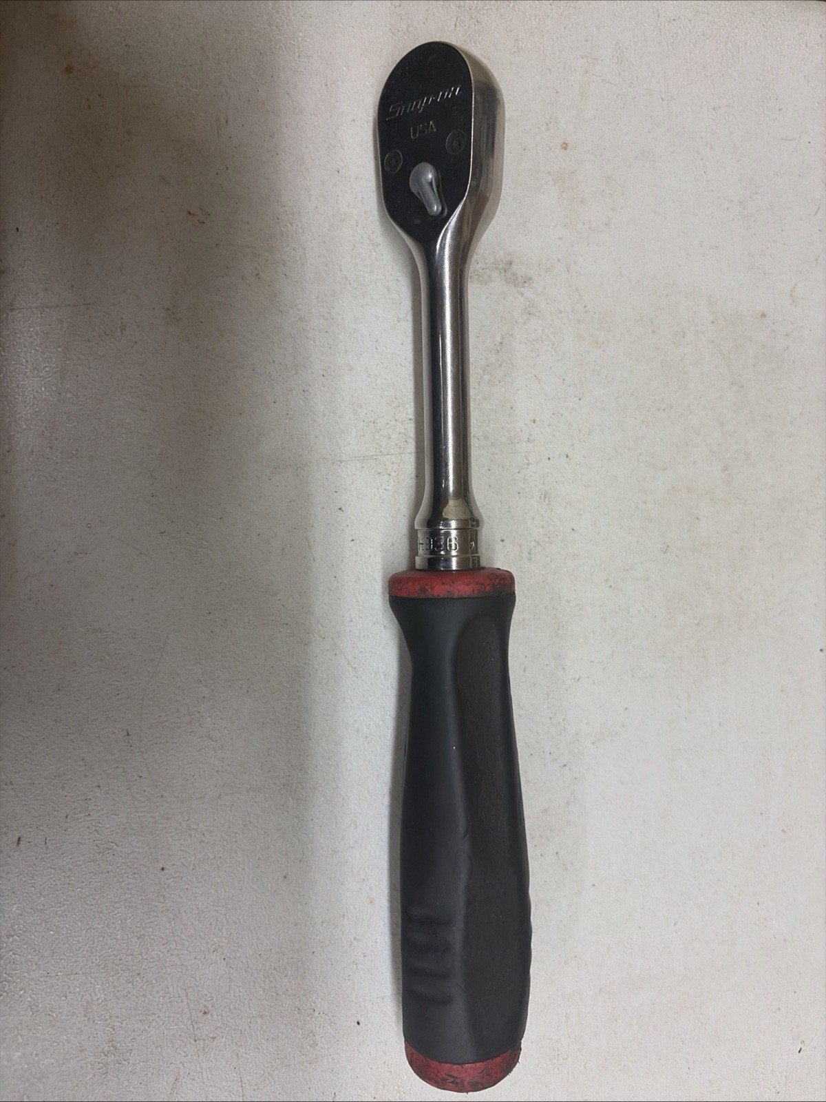 Snap On FH936 3/8” Drive Ratchet 36 Tooth Red Soft Grip Handle USA