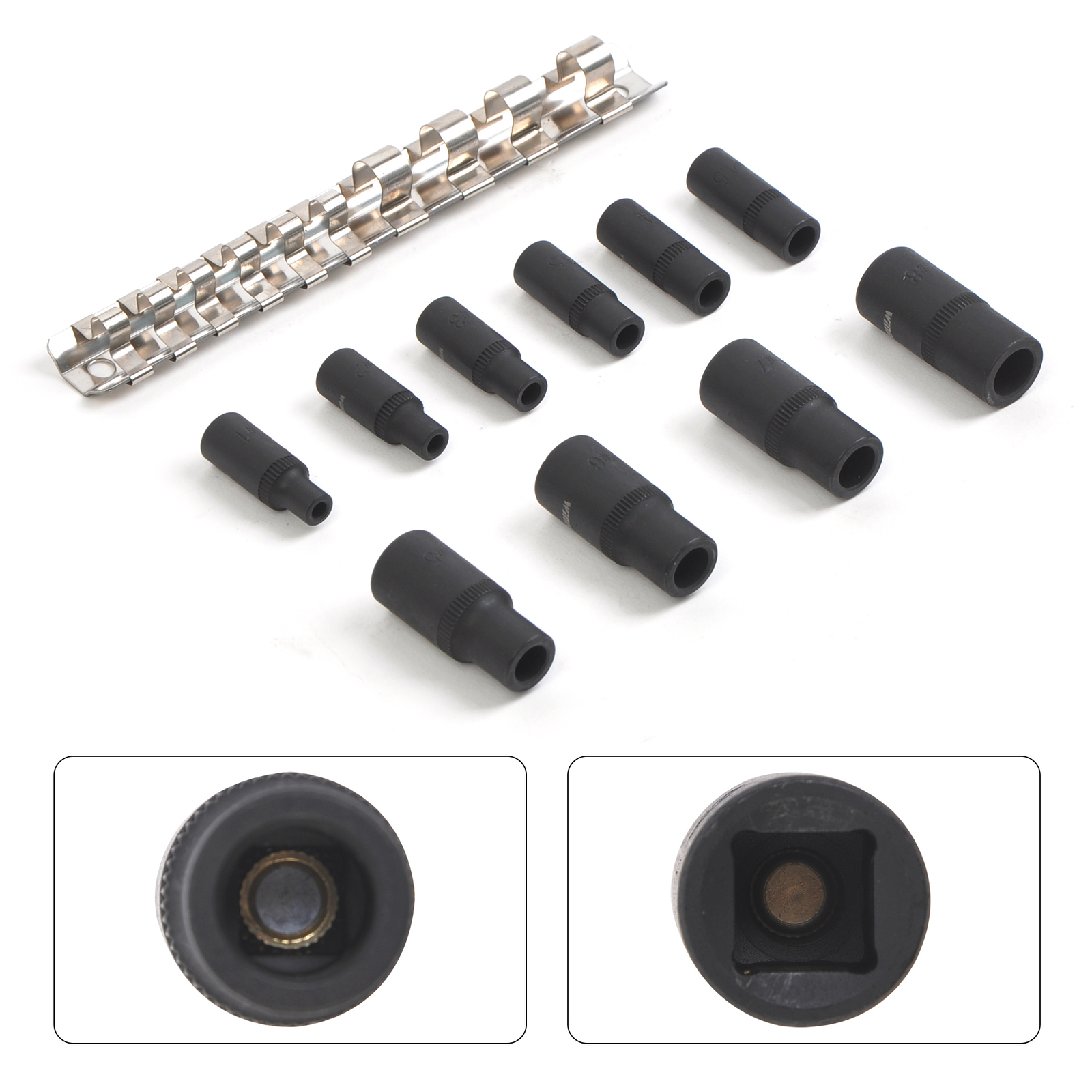 1/4″ 3/8″Dr 10pc Tap Socket Set Magnetic Tap Holders Kit Set Thread Cutting Tool
