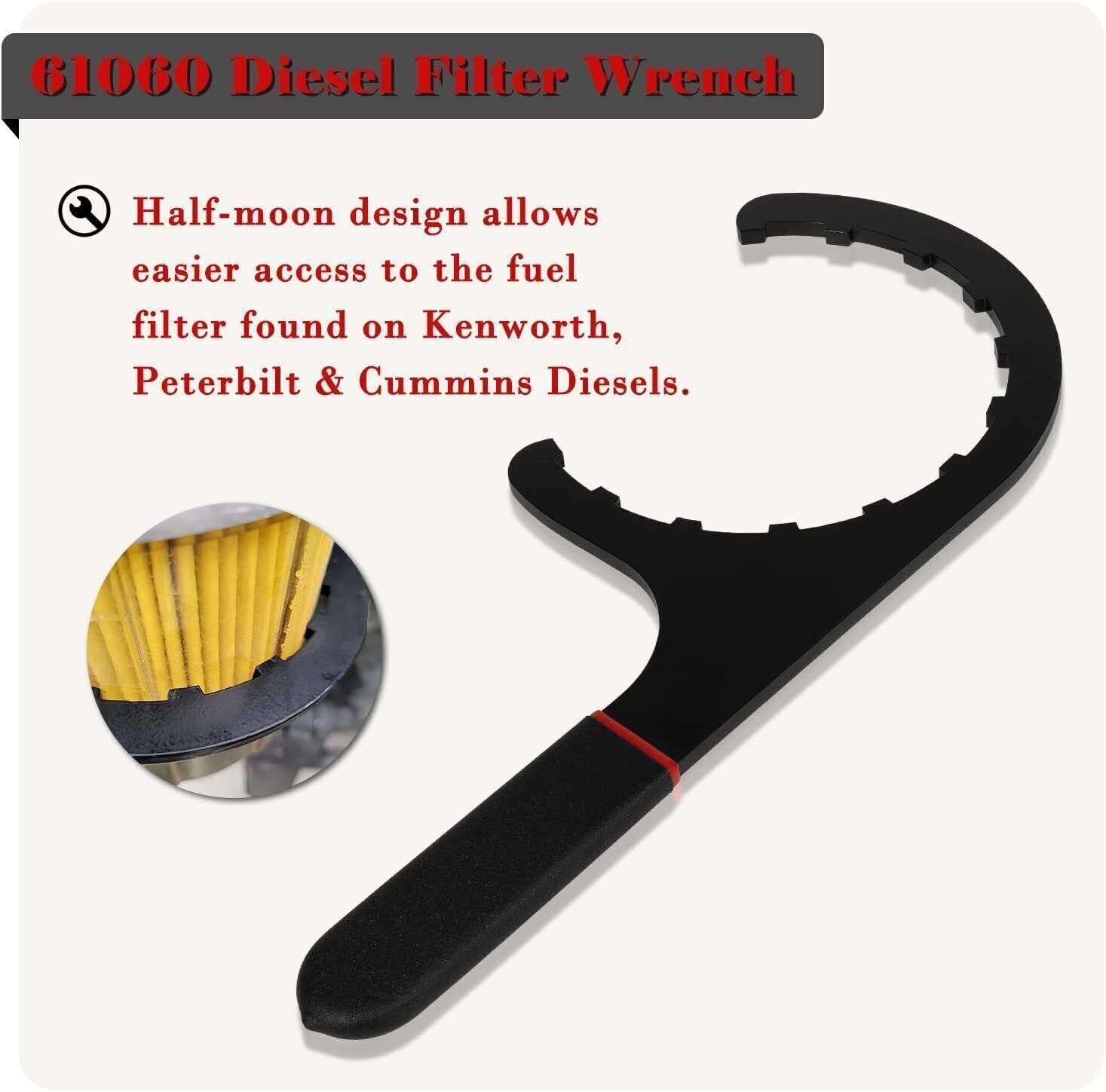 61060 Diesel Filter Wrench for Paccar Fuel Filter Removal Tool for Kenworth