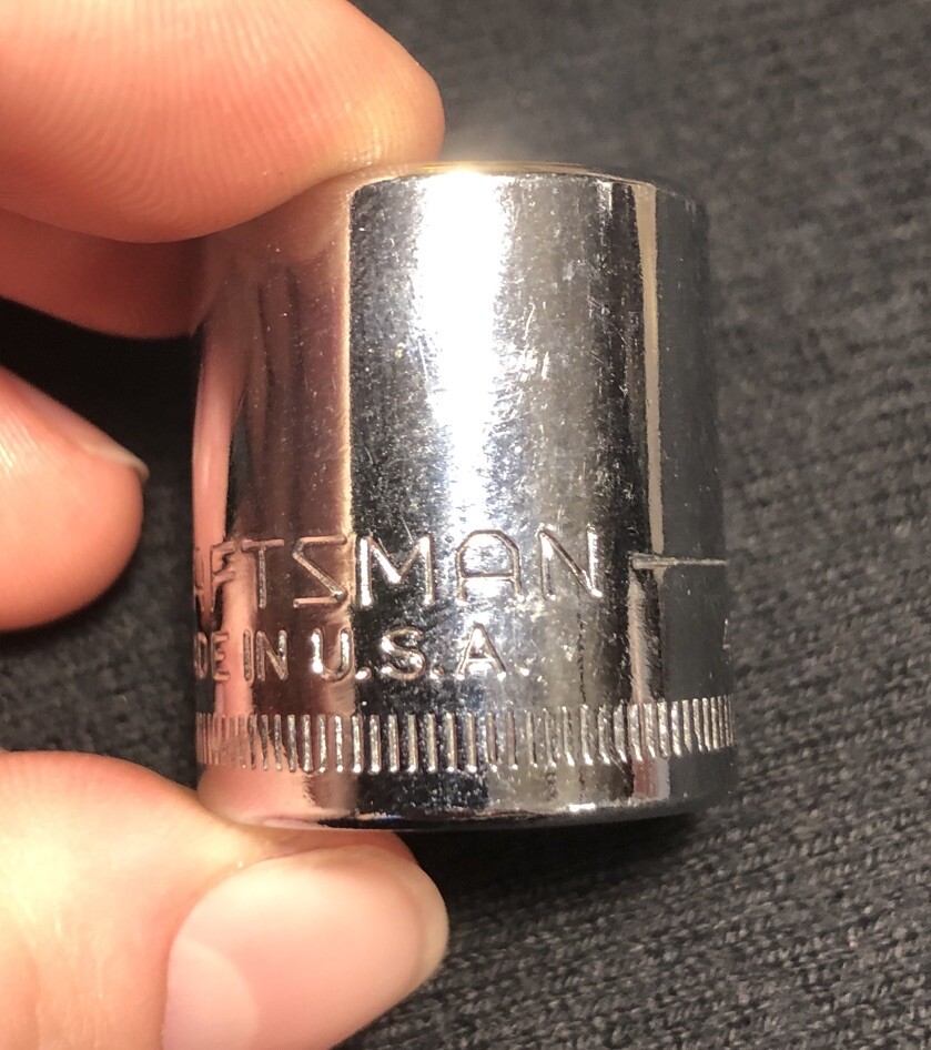 Vintage Craftsman 17mm Socket 12 Pts 3/8” Drive -V- 44307 USA 🇺🇸 NOS!