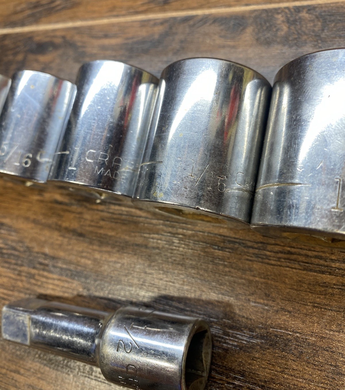 Vintage Craftsman USA 1/2” Drive 12 Pt Socket Set 47511-47517 w/ Extension