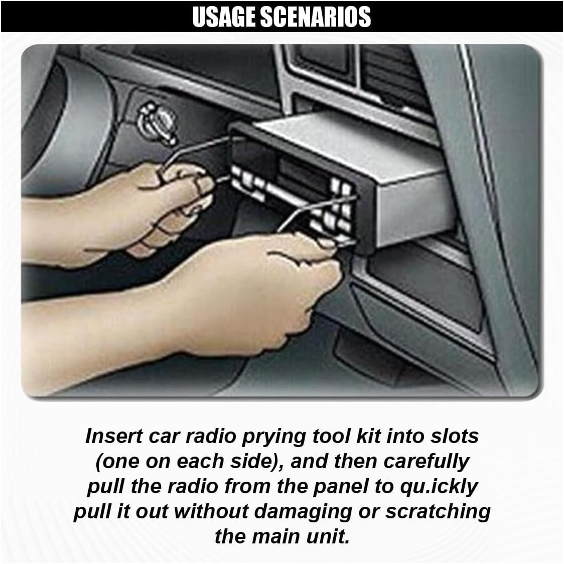 Compact 4PCS U-Shaped Car Radio Removal Tools – Ergonomic Stainless Steel Design