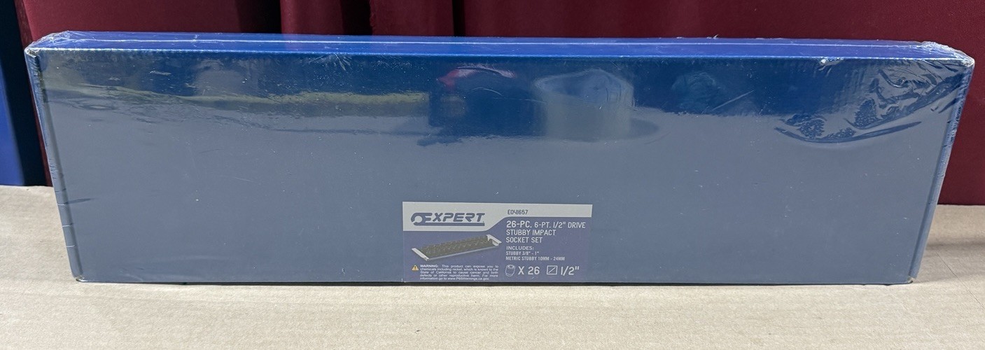 Expert 26pc 1/2” Drive Stubby Impact Socket Set SAE & Metric E041657 by Mac NEW