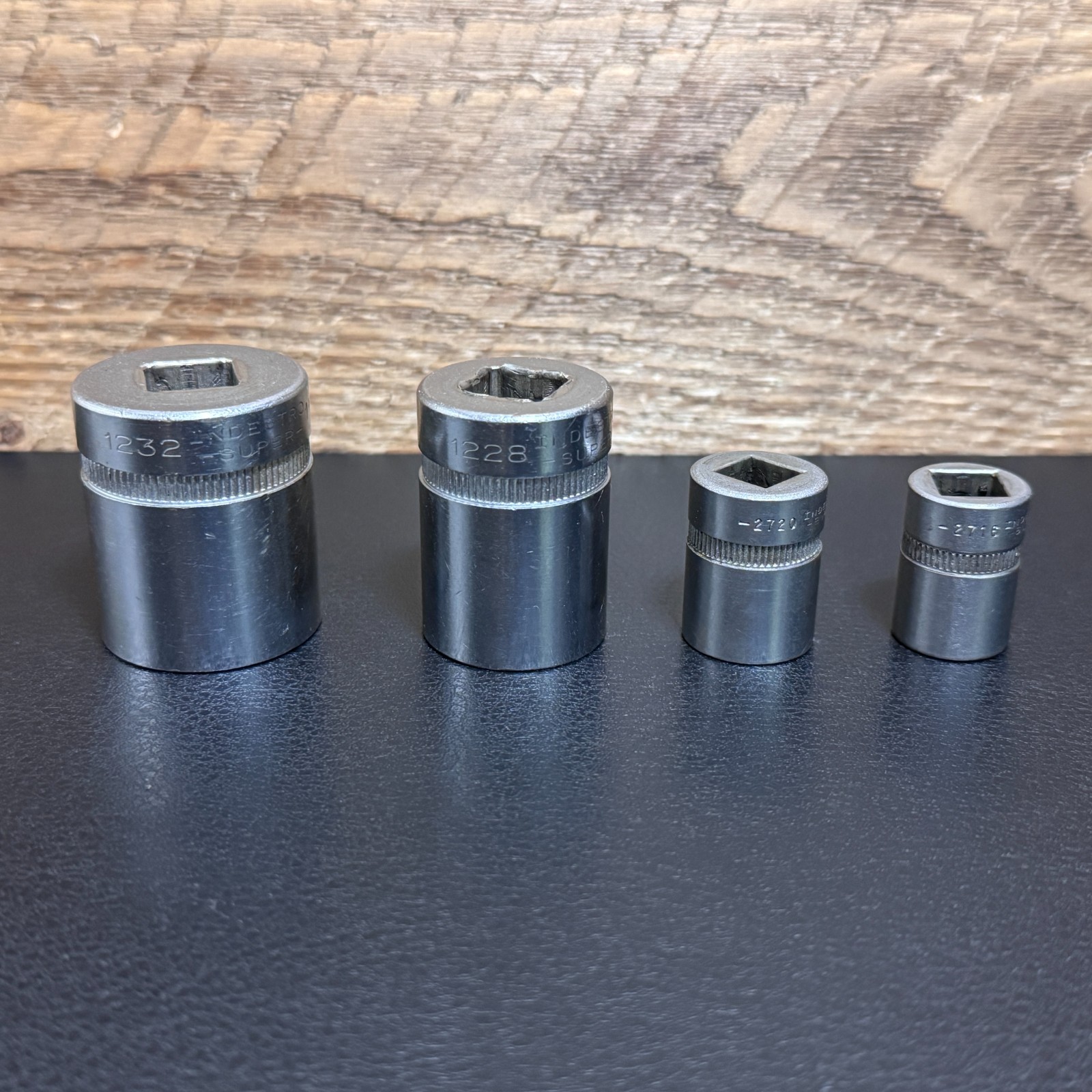 INDESTRO SUPER 1/2 Drive 12PT Socket 1″ 1232 7/8″ 1228 3/8 DR 5/8 2720 1/2″ 2716