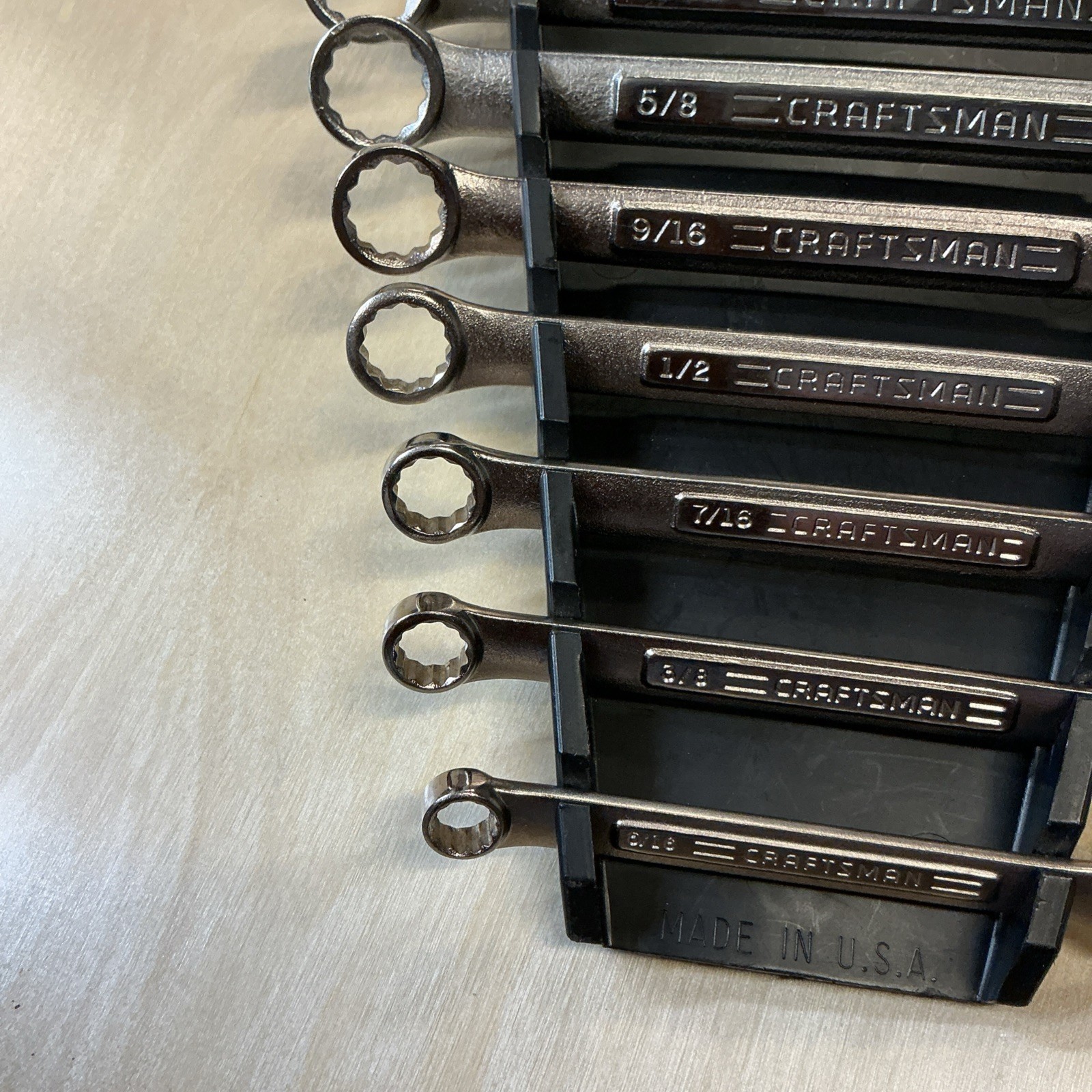 Craftsman USA 9 Pc 5/16”~3/4”Combination12 Pt Wrench Set VA SERIES FREE SHIPPING