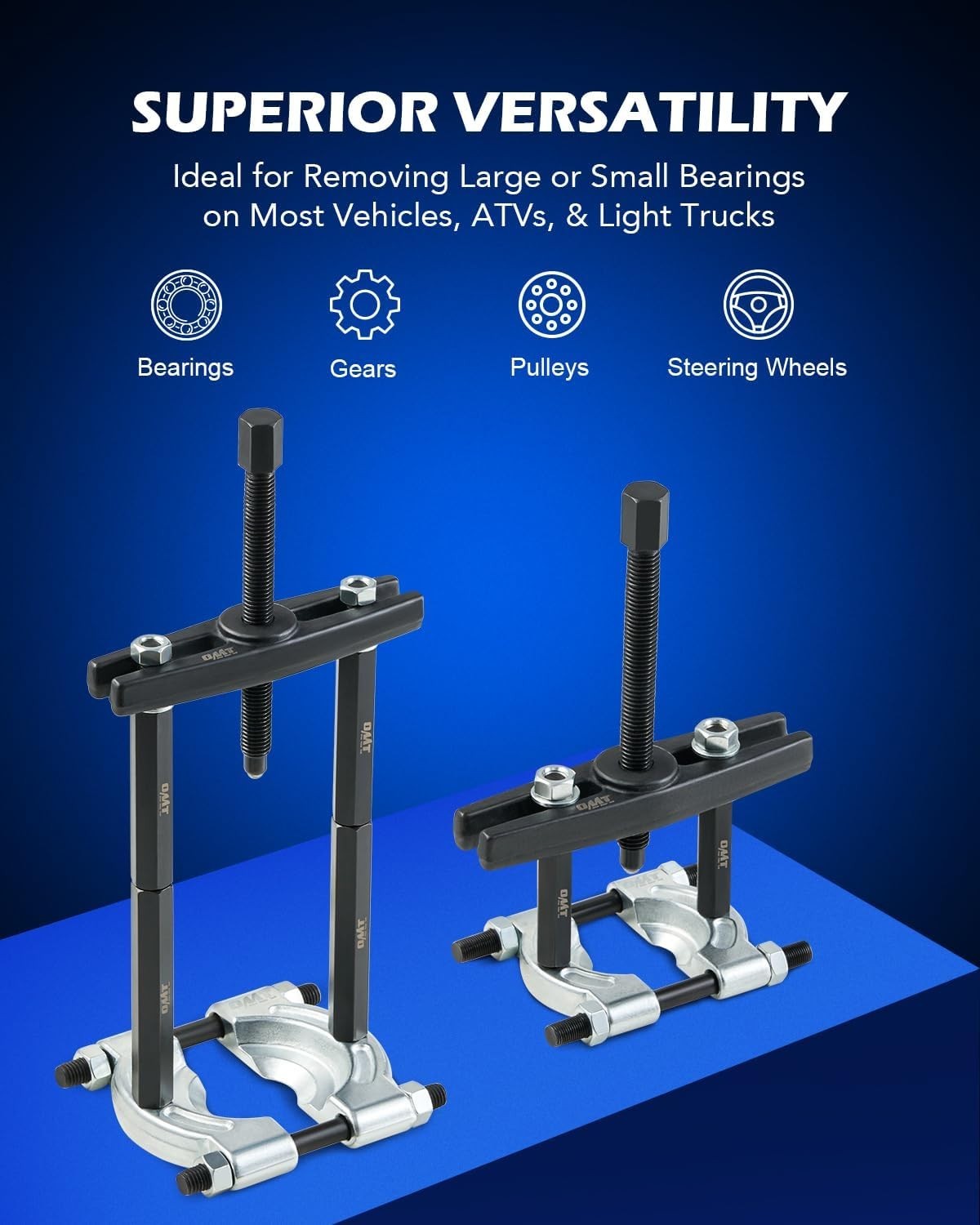 Versatile Bearing Puller Set with 5 Ton Capacity and Complete Tool Components