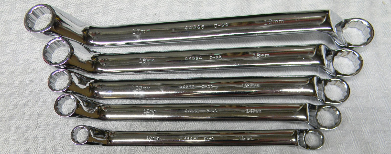 CRAFTSMAN 5PC METRIC 12PT DEEP OFFSET DOUBLE BOX END WRENCH SET 10-19MM #44350