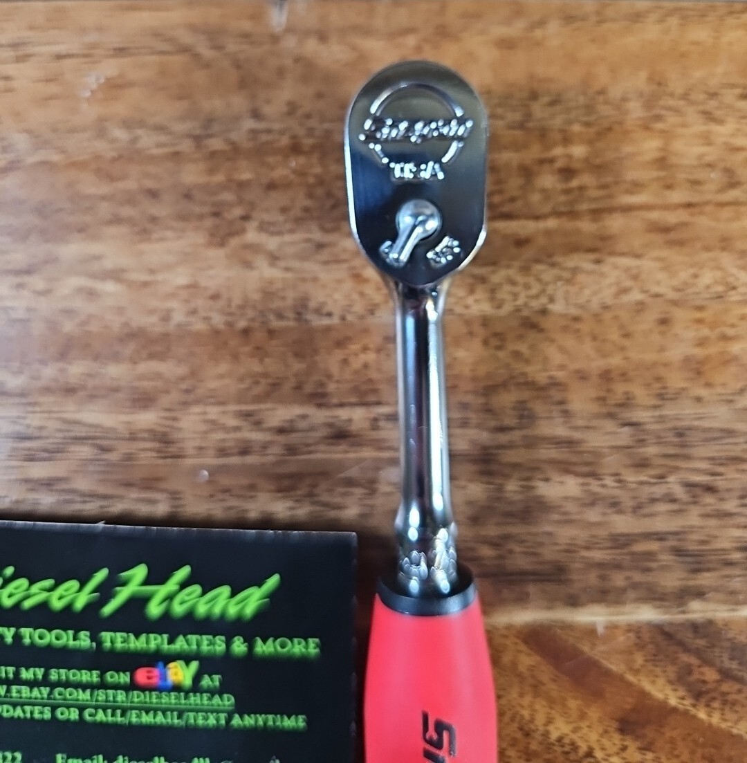 *New* Snap On FHCL72 3/8″ Head NEW STYLE RED Soft Handle Ratchet FREE SHIPPING