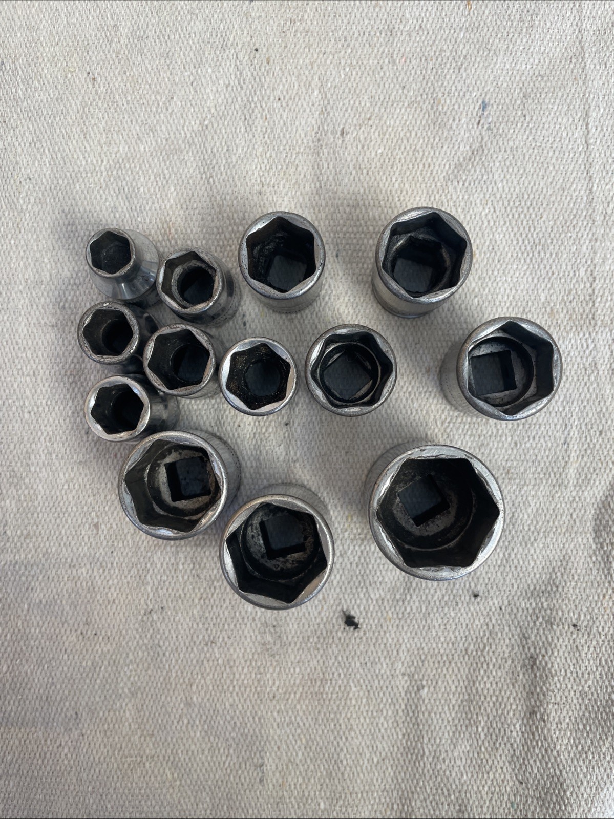SNAP-ON 8-19mm 14 Piece 3/8″ Drive 6-Point Shallow Socket SET USA