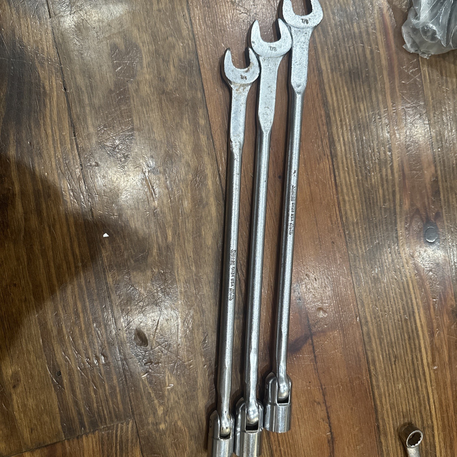 Lot Of 3 Snap On Tools OH24 OH28 OH28 Alignment Wrenches 3/4 & 7/8 X 2
