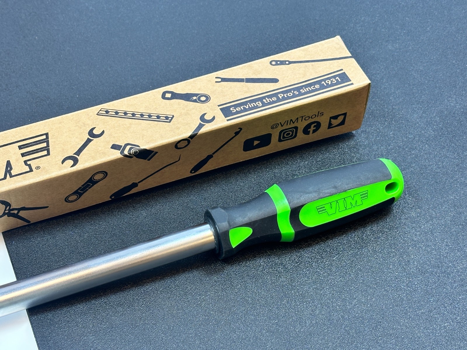 NEW VIM PRO 1/2″ Drive 18″ Indexing Breaker Bar w/ ERGO Soft Grip Handle, IBB818