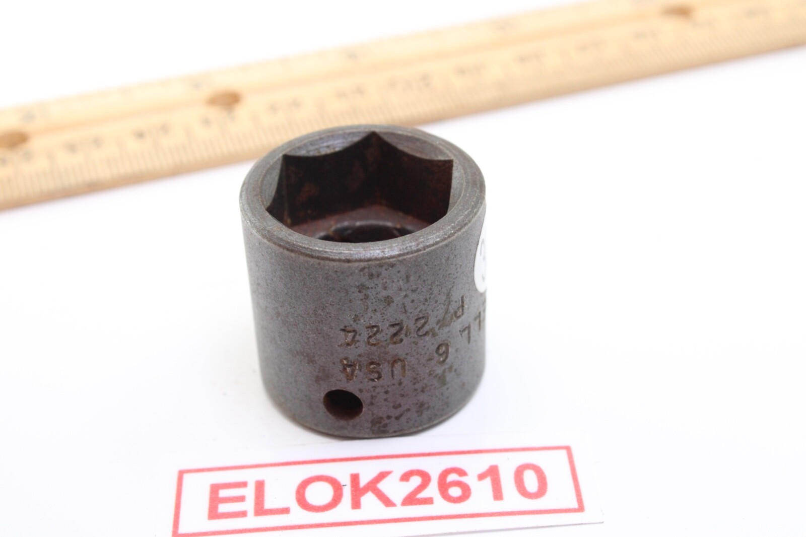 Rockwell Tools P-2224 3/4″ SAE Black Oxid 3/8″ Drive 6 Point Shallow Socket USA