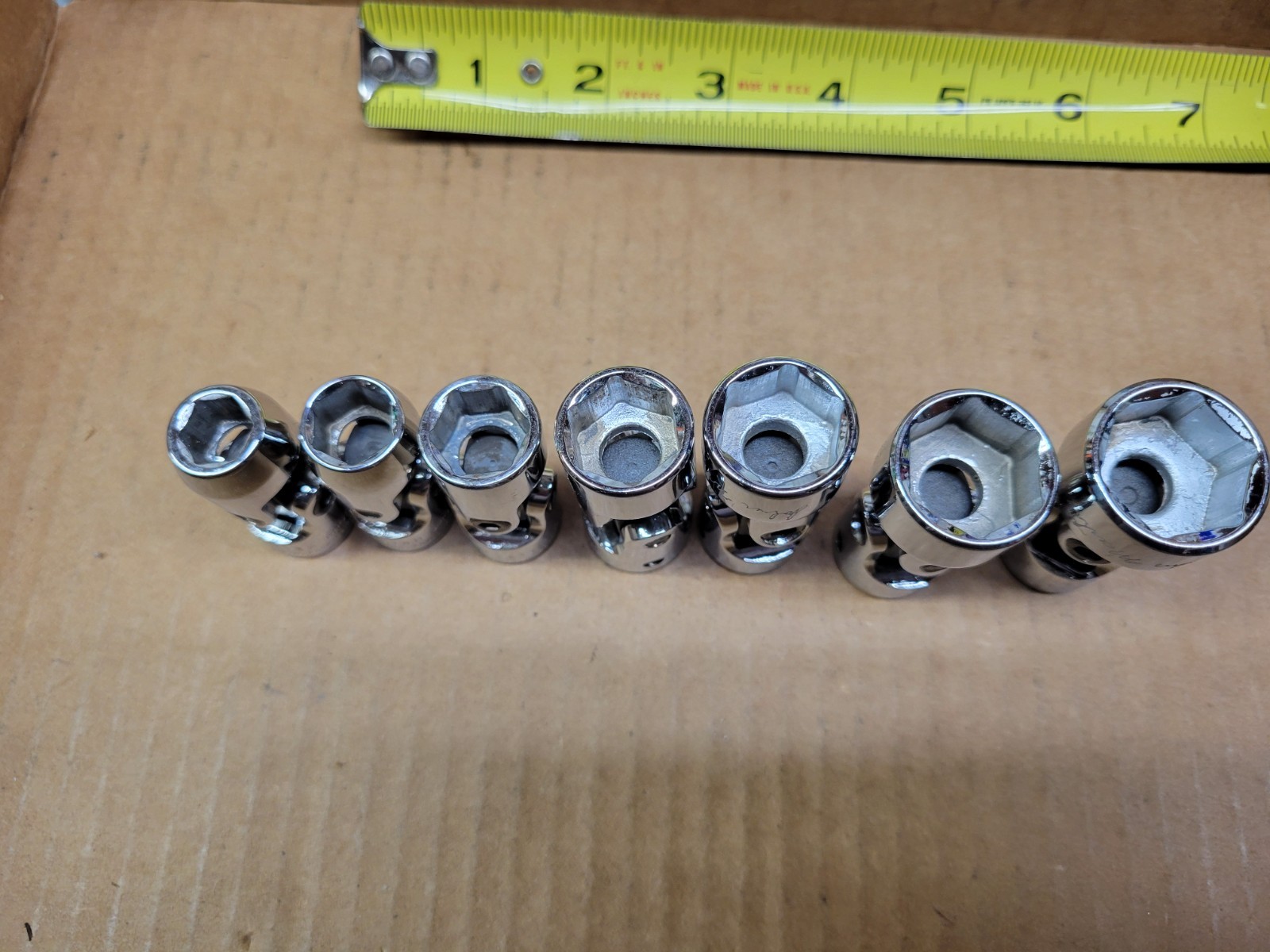Proto USA 3/8″ Drive 7-Piece 6-Point Swivel Socket Set 3/8 – 3/4″ With Caddy