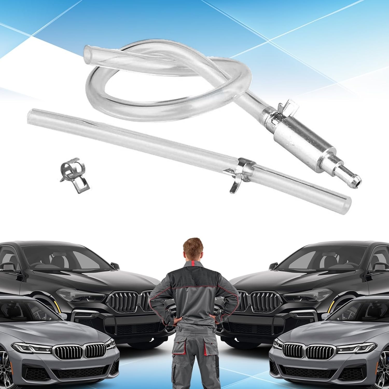 Durable Brake Bleeding Tool with Transparent Hose – Efficient Maintenance Kit