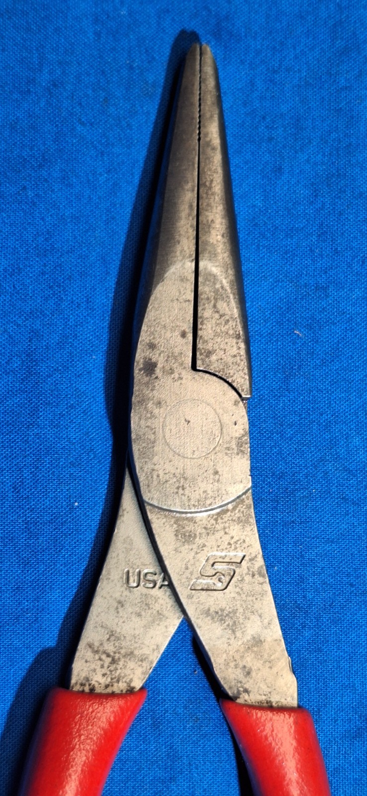 Snap-On 96ACF 8″ pair of needle nose pliers red handles