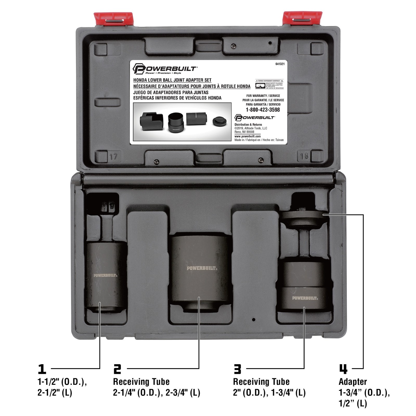 Powerbuilt Honda Lower Ball Joint Adapter Kit – 641321