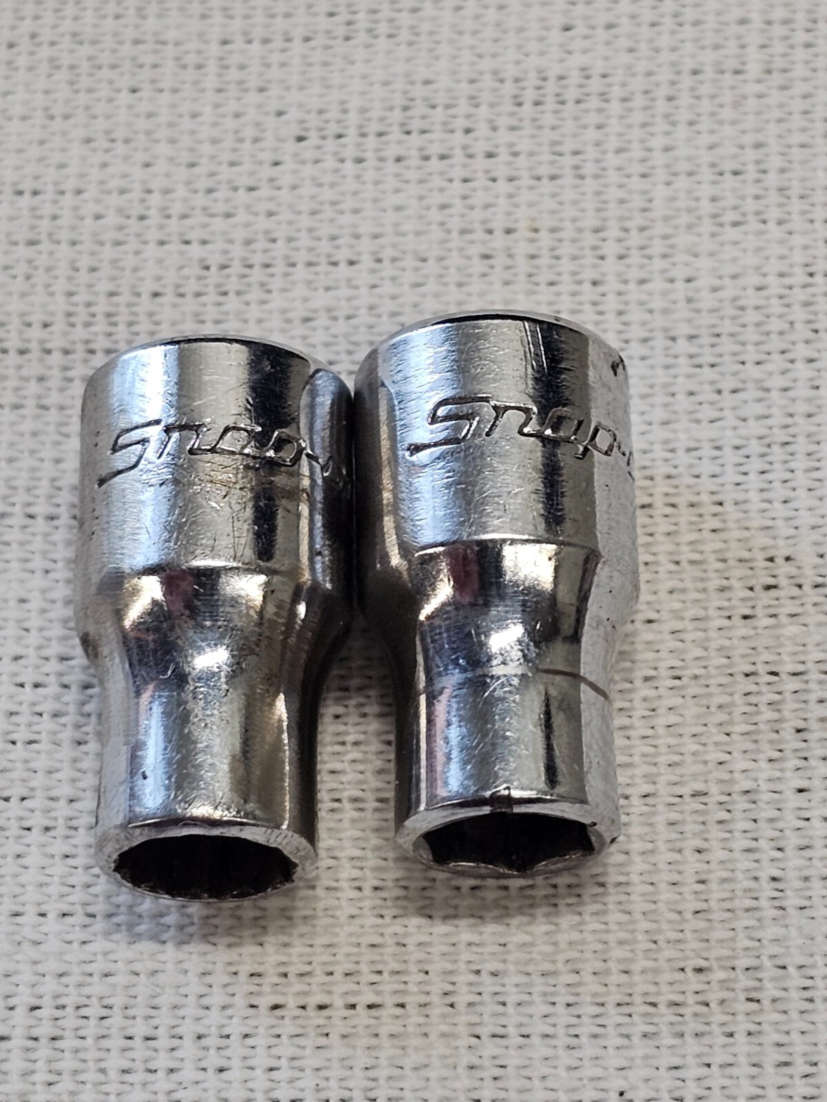 2 Snap-on Shallow Standard Socket Sae 12 6 Point 1/4″ Drive TMD8 TM8 1/4″ USA