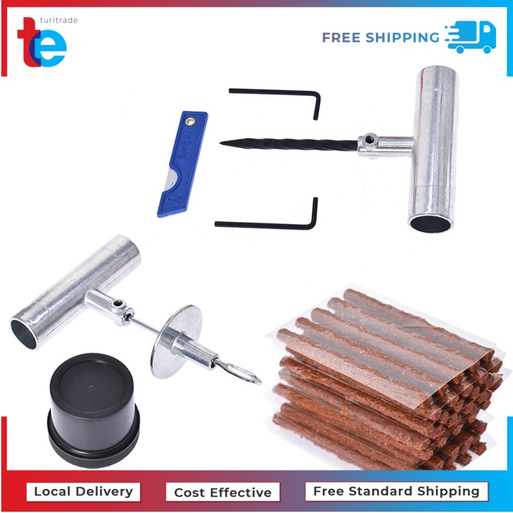 57pcs Tire Repair Kit Flat Tire Repair Car Truck Motorcycle Home Plug Patch