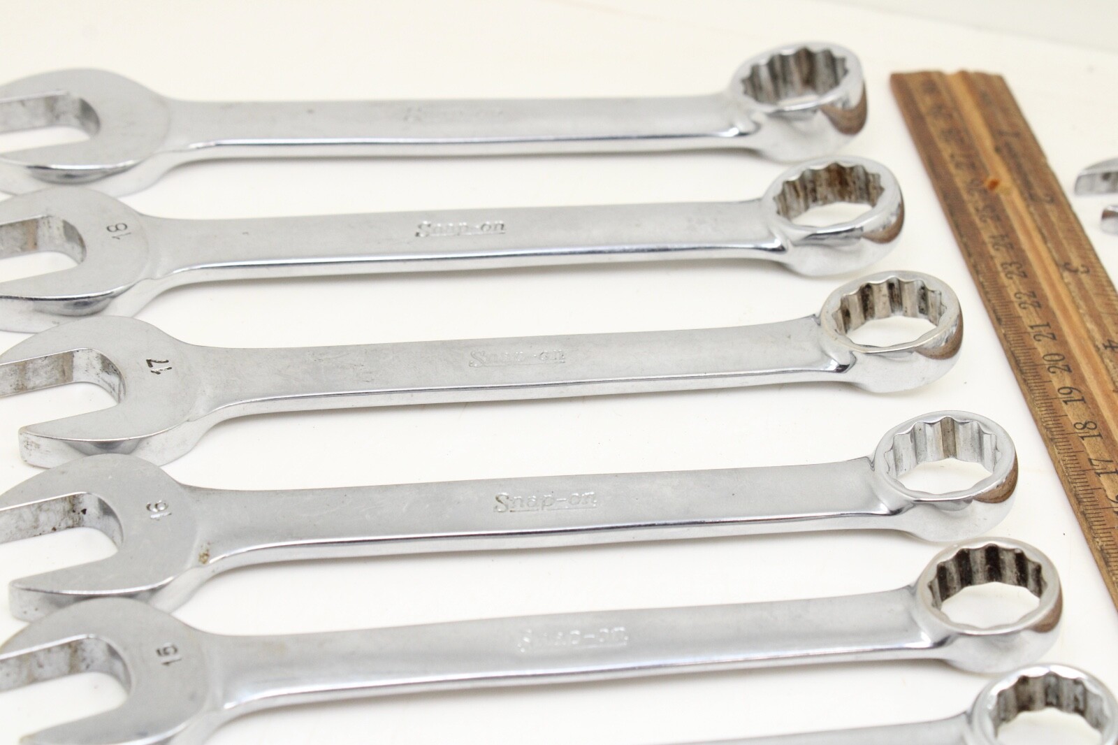 Snap On OEXM6-OEXM19 6-19mm 14 Piece 12 Point Metric Combination Wrench Set USA