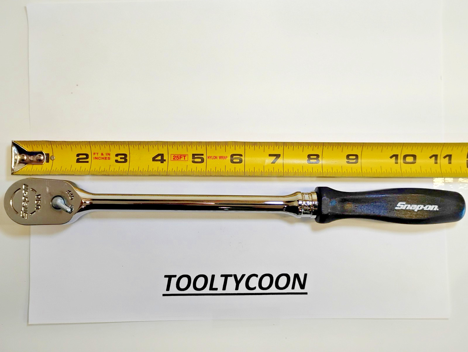 Snap-on Tools USA 3/8″ Drive CLASSIC BLACK Hard Handle Long Ratchet FHLD80