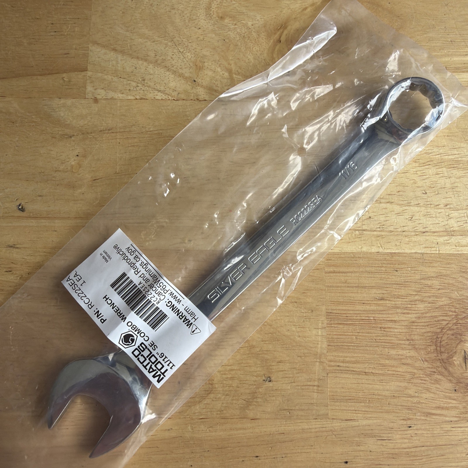 Matco Tools Silver Eagle 11 16″ Combination Wrench 12 Point RC222SEA NEW