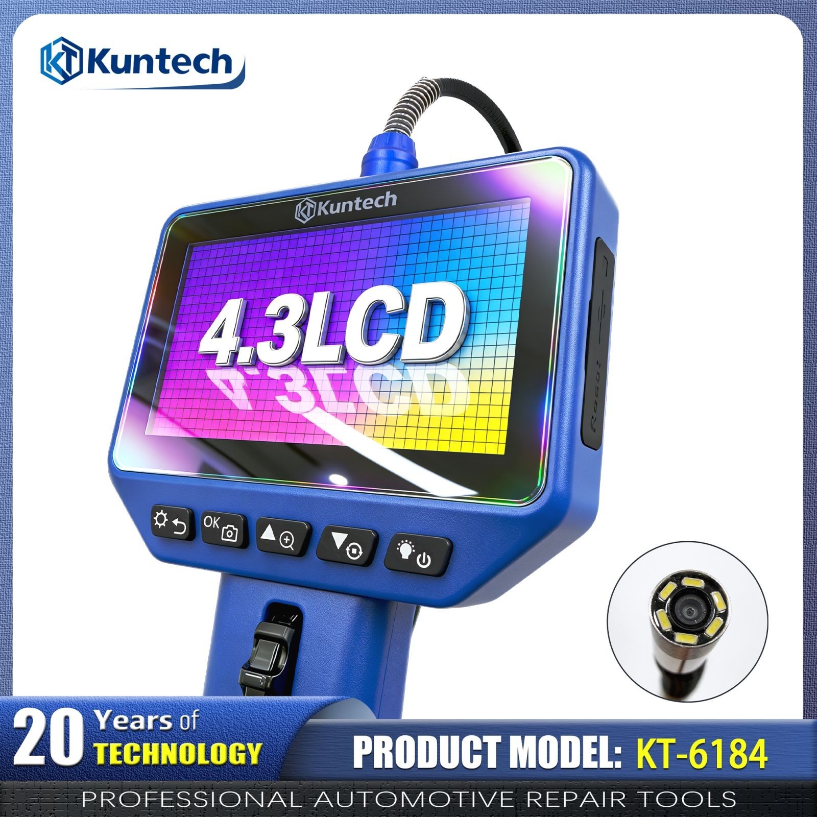180° 6MM 4.3-inch Screen Bidirectional Endoscope