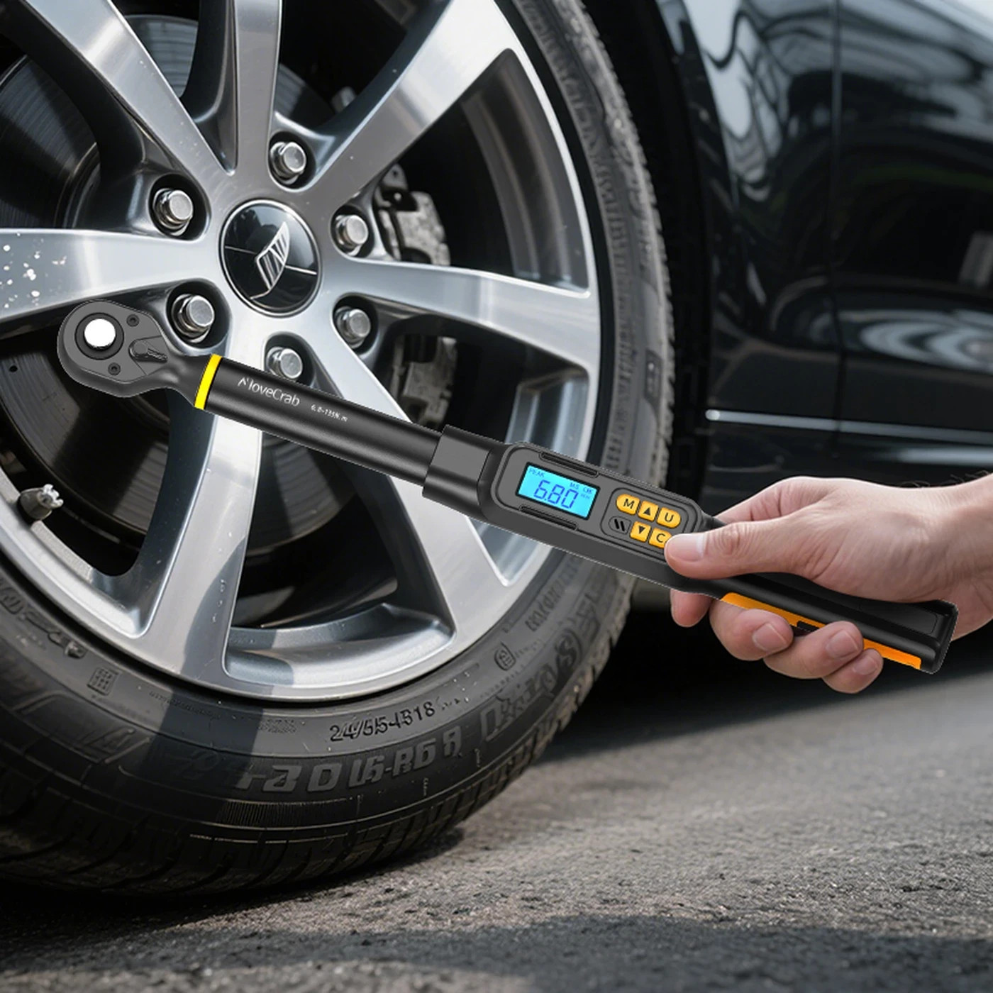 Professional Digital Torque Wrench 1/2″ Drive 6.8-135N.m ±2% High Accuracy LED