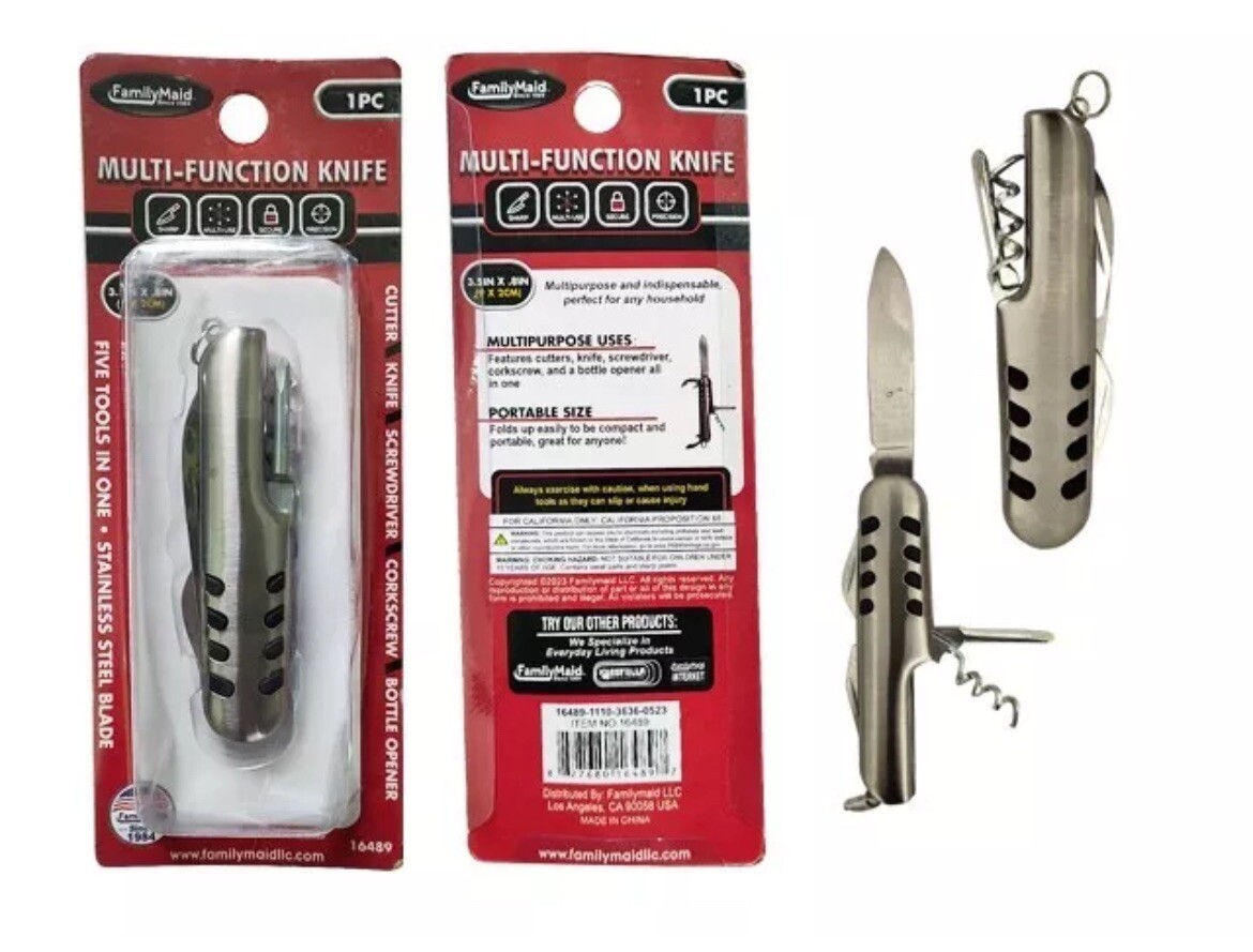 Scout Camping Knife Pocket Multi Tool Swiss Silver Pocket Knife- lowest price!