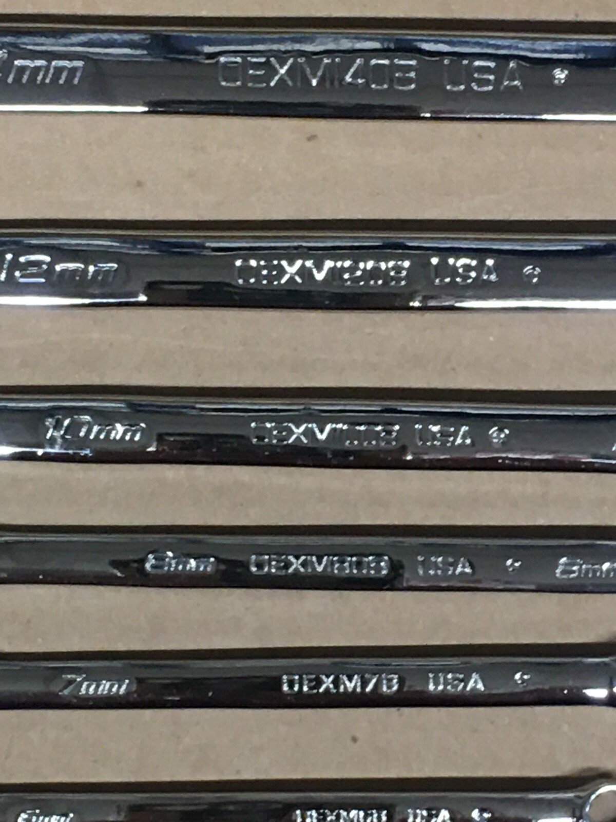 NEW – Snap On 8pc Metric Combination Wrench Set – 6,7,8,10,12,14,16,18mm – OEXM