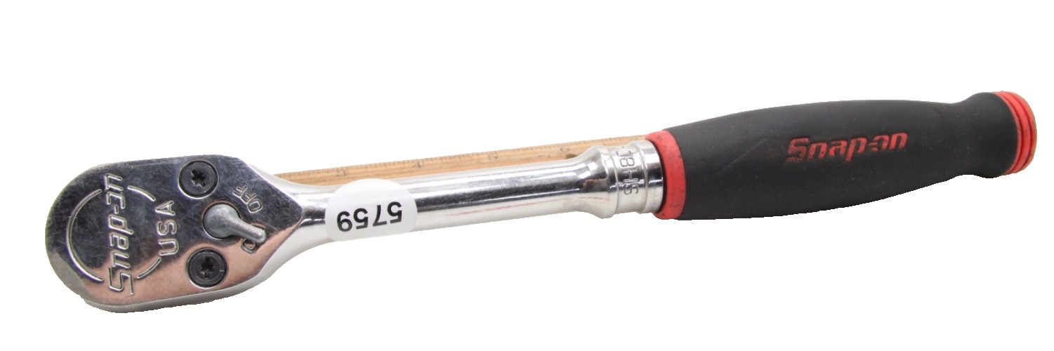 Snap-on SH80A 1/2” Drive 12″ Black/Orange Soft Grip Handle 80 Tooth Ratchet USA
