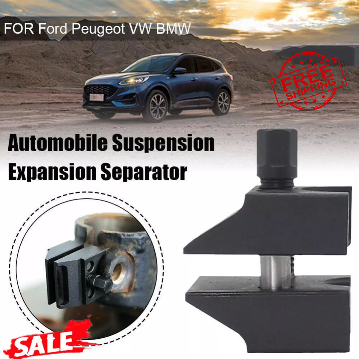 Universal Suspension Strut Hub Spreader Steering Knuckle Tool for Ford VW BMW
