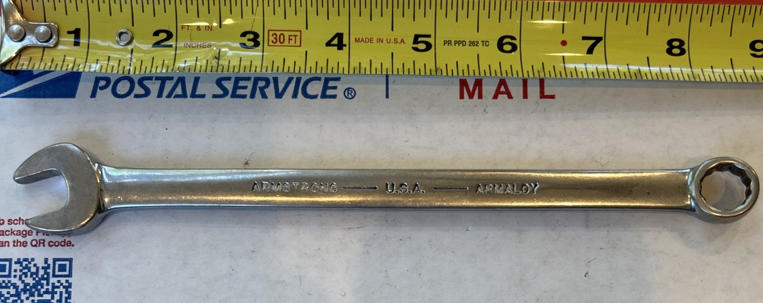 Armstrong 52-212 12mm Full Polish Long Combination Wrench 12 Point USA Armaloy