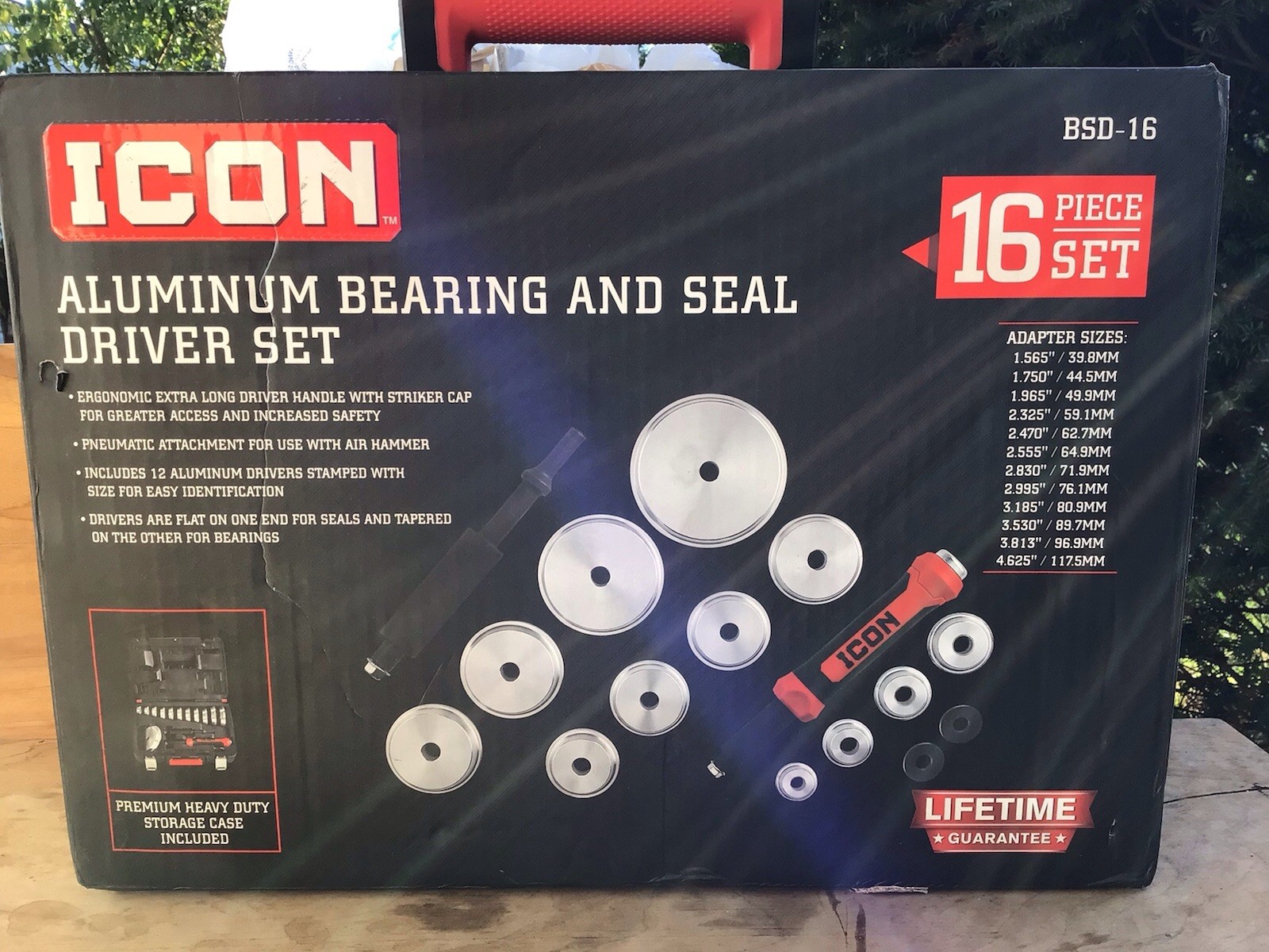 ICON Professional Bearing and Seal Driver Set Aluminum 16 Piece