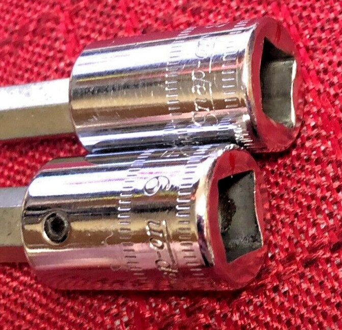 Snap On FAM8A & FAM9 Metric 8&9mm Chrome Hex Bit Socket 3/8″dr 2″L Good 8.5/10 i