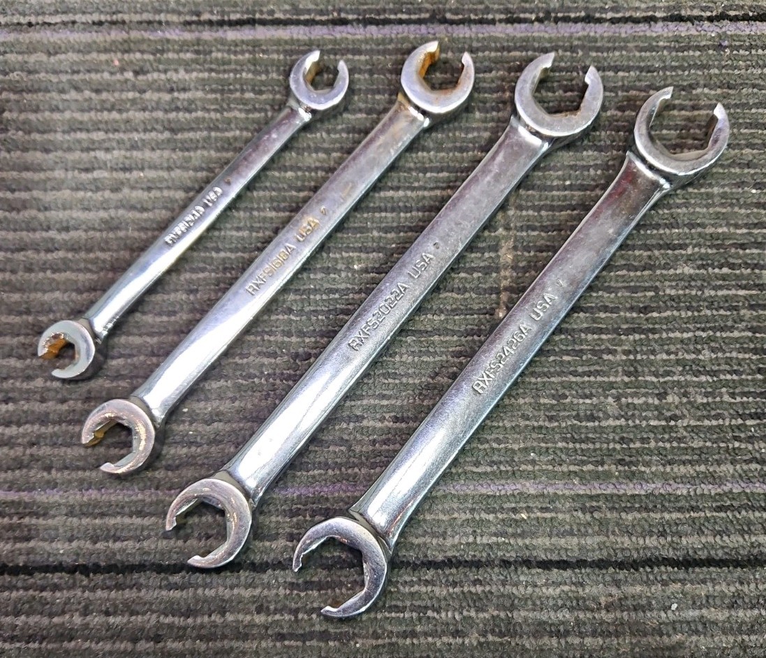 Snap-On Tools RXFS 4pc Double-End SAE Flare Nut Wrench Set